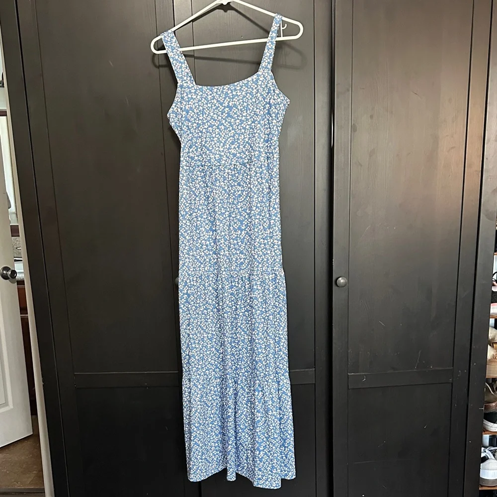 Floral Blue Maxi Dress - Picture 1 of 3